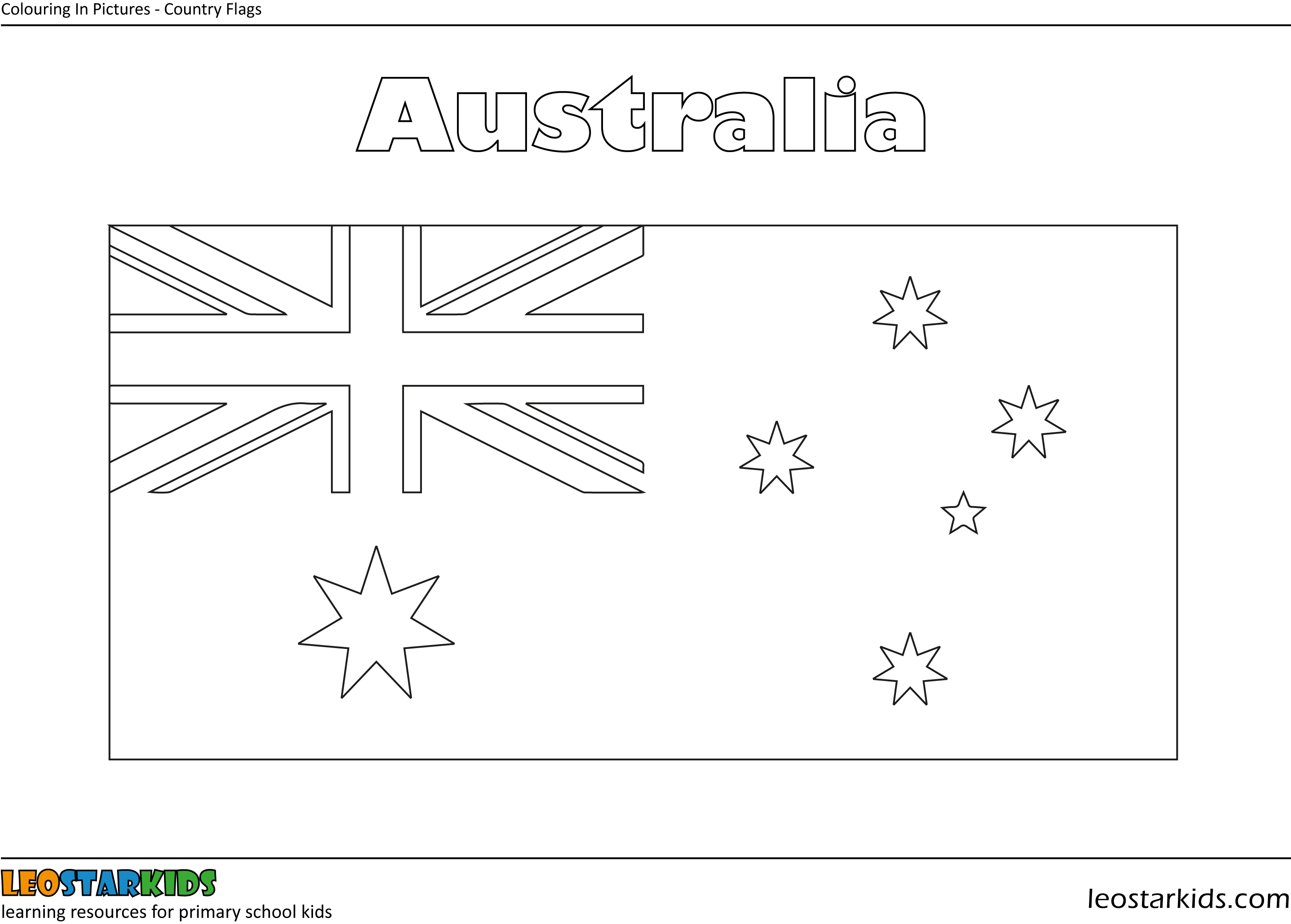 Colouring In Pictures National Flags LEOSTARKIDS