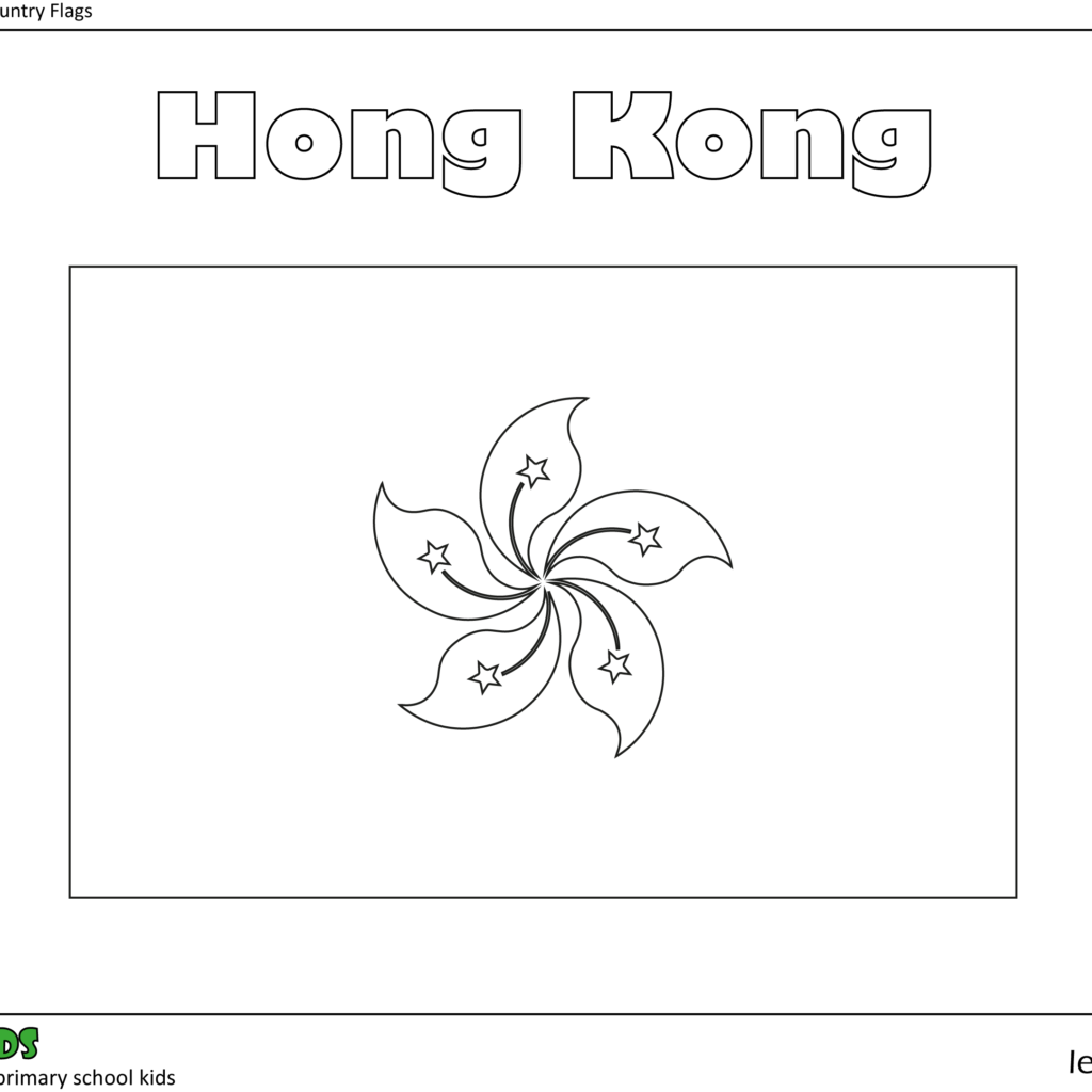 Colouring In -Hong Kong-flag - LEOSTARKIDS